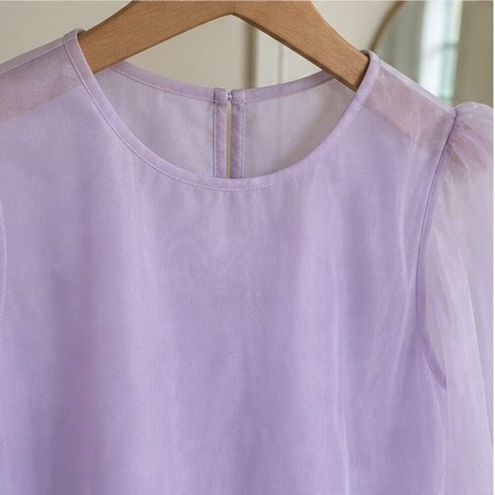 Navy Peplum Top - Picture 4 of 6